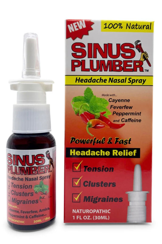 Sinus Plumber Pepper Nasal Spray for Headaches, 1 Fl Oz